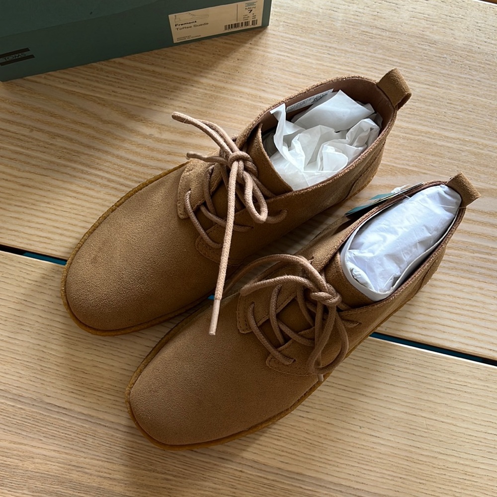 NWT TOMS Fremont Toffee Suede Men’s 7 Boot High Shoe